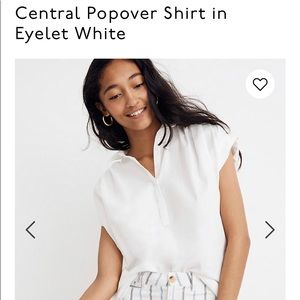 Madewell Central Popover Shirt - Eyelet White